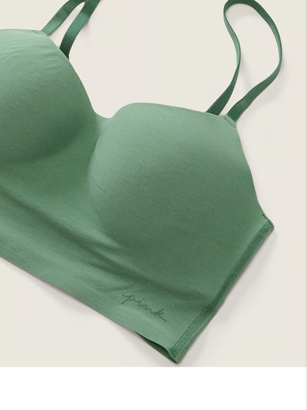 Victoria's Secret PINK Sage Green Longline Seamless Bralette